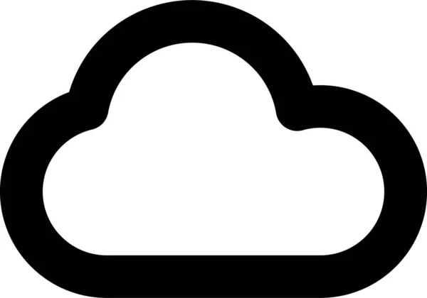 Icono Datos Nube Copia Seguridad Estilo Esquema — Archivo Imágenes Vectoriales