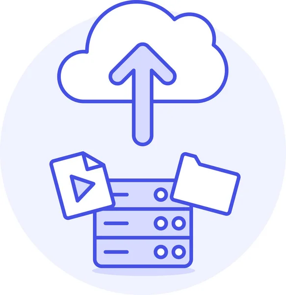 Cloud Computing Internet Ikon Ifylld Skissera Stil — Stock vektor