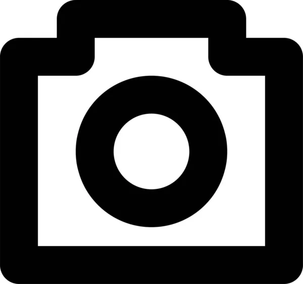 Contour Caméra Icône Mixte Dans Style Contour — Image vectorielle