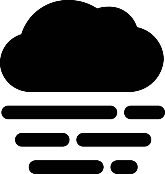 Wolken Mist Seizoen Icoon Massieve Stijl — Stockvector
