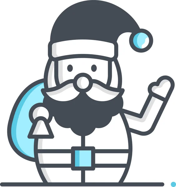 Santa Claus Icône Noël Noël Dans Catégorie Noël — Image vectorielle