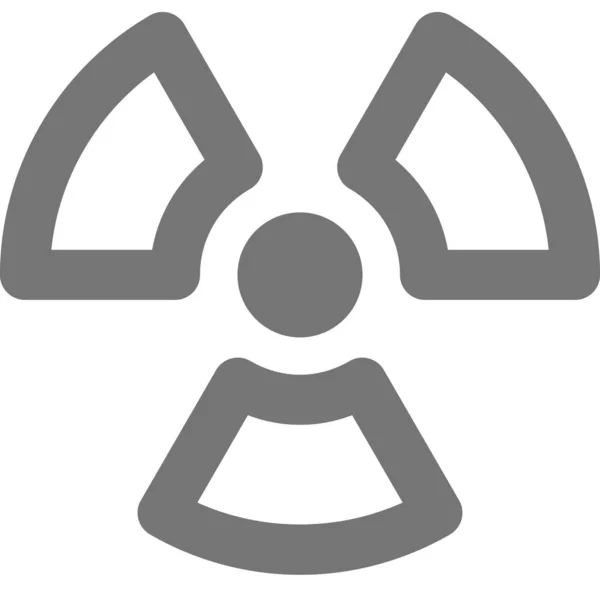 Иконка Опасности Радиоактивного Предупреждения Стиле Наброска — стоковый вектор