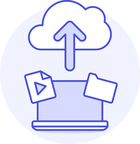 Cloud Computing Internet Icon Fillledskip Στυλ — Διανυσματικό Αρχείο
