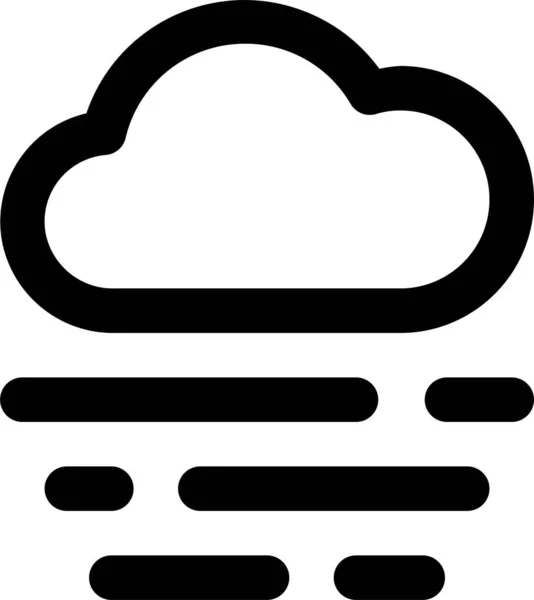 Значок Прогнозу Хмарного Туману Стилі Контурів — стоковий вектор