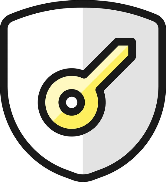 Shield Key Filledoutline Icon Filledoutline Stil — Stockvektor