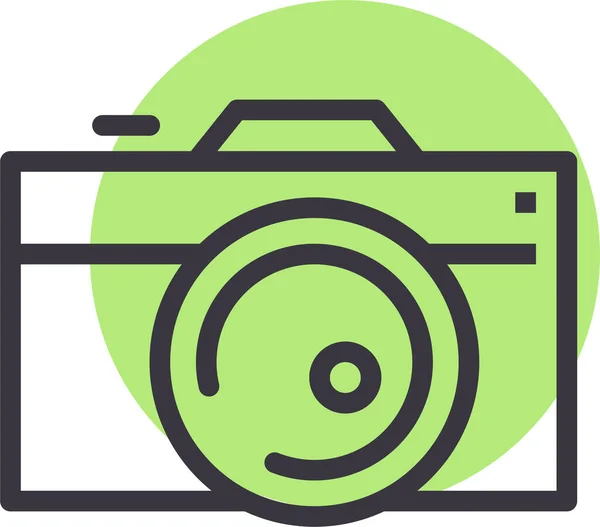 相机捕获装置图标在文件轮廓风格 — 图库矢量图片
