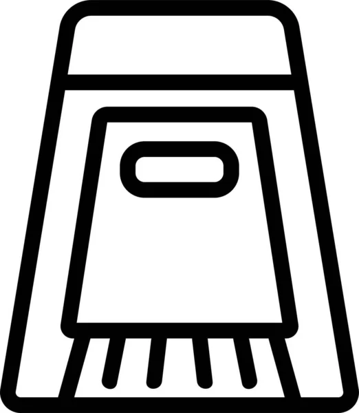 Brush Dustpan Equipment Icon — Stock Vector