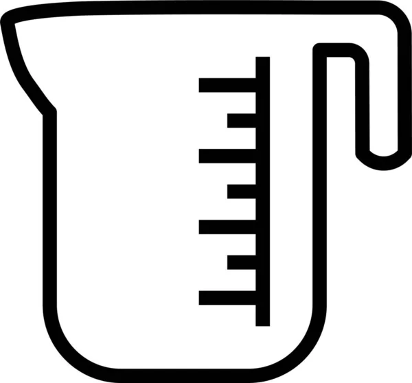 Іконка Глечика Чашки Контурному Стилі — стоковий вектор