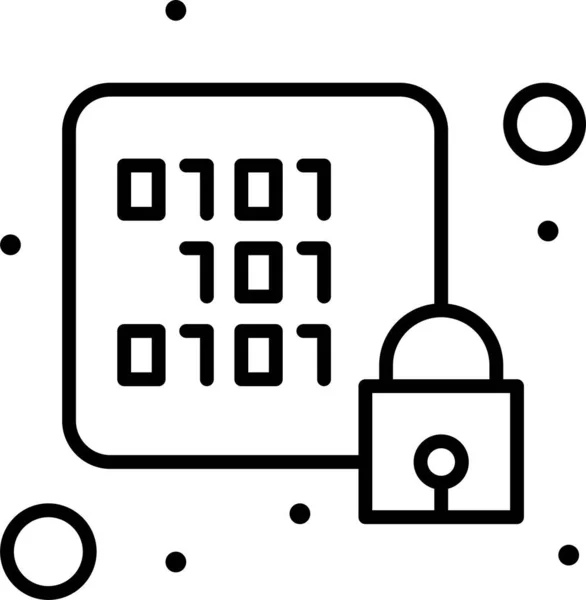 データベースロック保護アイコン — ストックベクタ