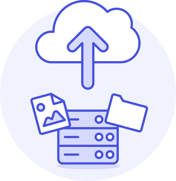 Cloud Computing Internet Icon Fillledskip Στυλ — Διανυσματικό Αρχείο