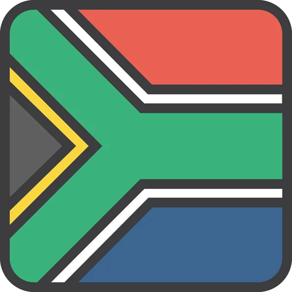 Αφρικανικό Αφρικανικό Εικονίδιο Χώρας Στυλ Περίγραμμα — Διανυσματικό Αρχείο