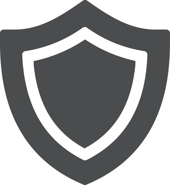 Shield Antivirus Insurance Icon Solid Style — Stock Vector