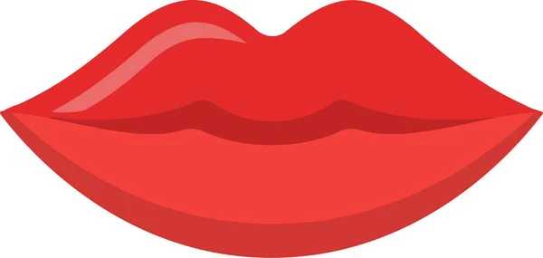 Χείλη Εικονίδιο Φιλί Ομορφιά Επίπεδο Στυλ — Διανυσματικό Αρχείο