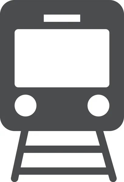 Tren Ferrocarril Icono Ferroviario Estilo Sólido — Vector de stock