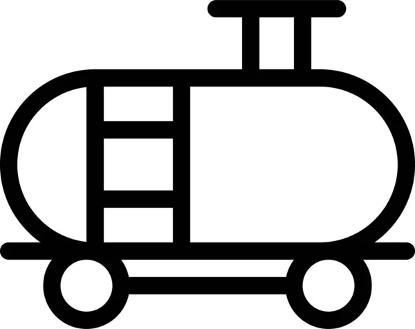 Lokomotive Eisenbahn Ikone Umrissstil — Stockvektor