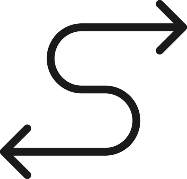 Diagram Curvy Both Icon Filledoutline Style — Stock Vector