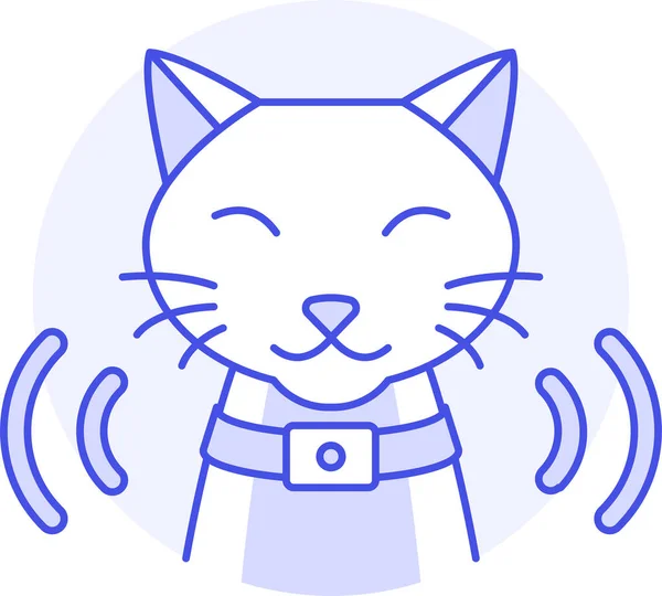 Εικονίδιο Τσιπ Γάτας Ζώου Στυλ Γεμιστό Περίγραμμα — Διανυσματικό Αρχείο