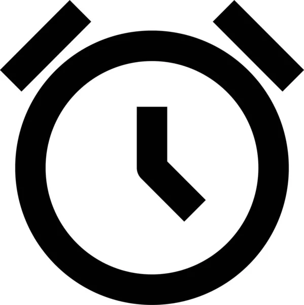 Alarma Icono Del Reloj Alerta Estilo Del Esquema — Vector de stock