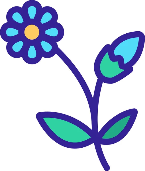 盛开的菊花 美味的图标 — 图库矢量图片