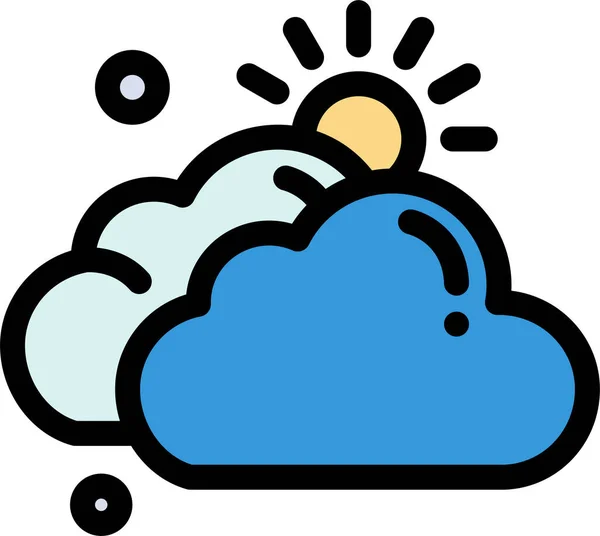Chmura Pochmurny Dzień Ikona — Wektor stockowy