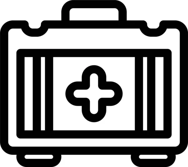 Bolsa Healthbag Icono Médico — Archivo Imágenes Vectoriales