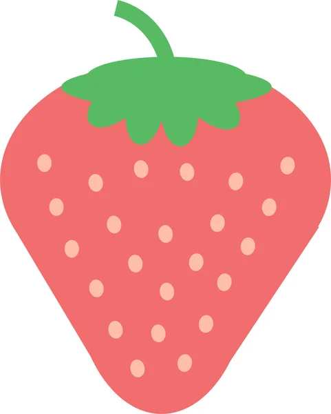 Icono Fruta Comida Bayas Estilo Plano — Vector de stock