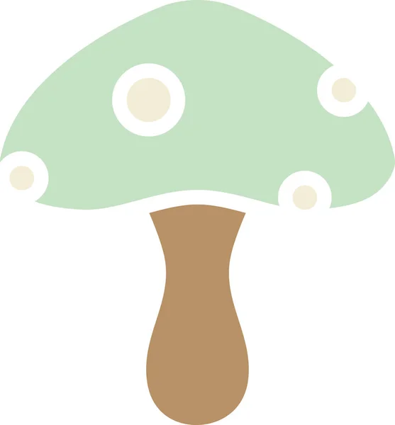 Icône Champignon Alimentaire Automne Dans Style Filledoutline — Image vectorielle