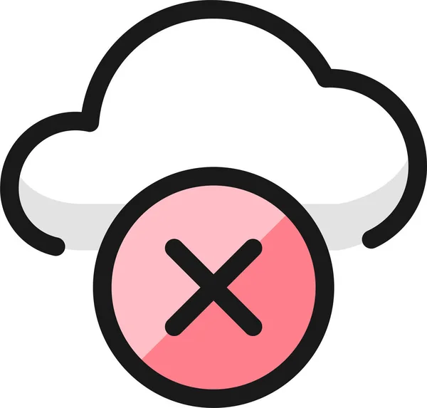 Cloud Supprimer Icône Filledoutline Dans Style Filledoutline — Image vectorielle