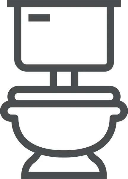 Іконка Туалету Ванної Кімнати Контурному Стилі — стоковий вектор