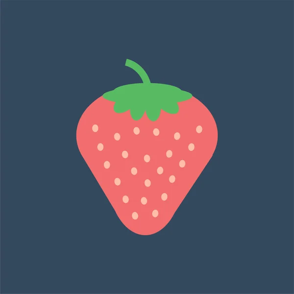 Comida Fruta Icono Saludable Estilo Plano — Vector de stock