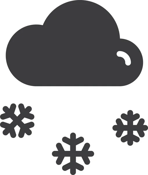Χριστούγεννα Σύννεφο Νέο Εικονίδιο Στερεό Στυλ — Διανυσματικό Αρχείο