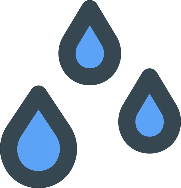 Tropfen Regen Symbol Umrissstil — Stockvektor