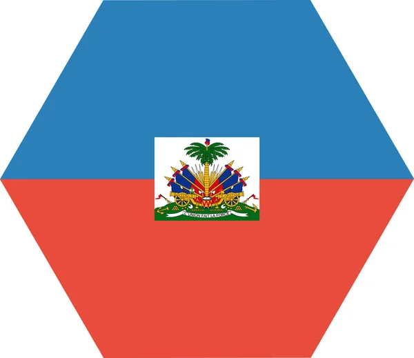 Ícone Haiti Bandeira País Estilo Plano —  Vetores de Stock