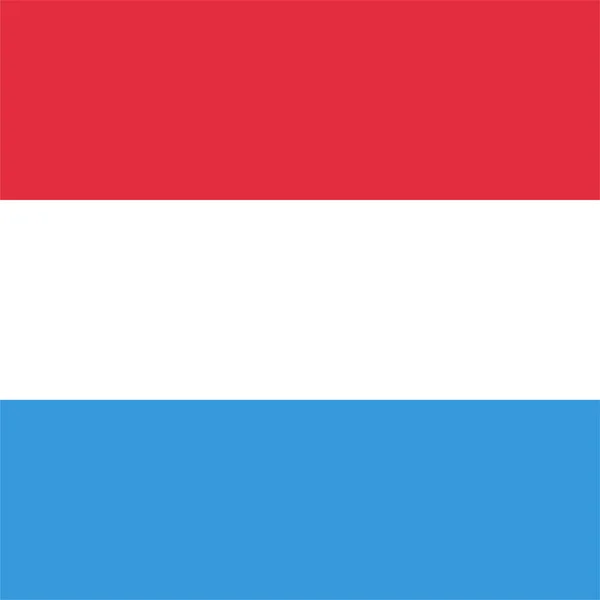 Drapeau Pays Icône Luxembourg Dans Style Plat — Image vectorielle