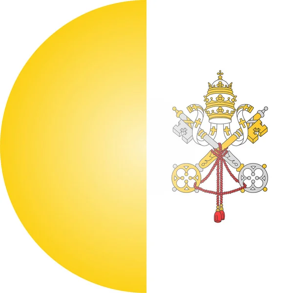 Länderflagge Papst Ikone Flachen Stil — Stockvektor