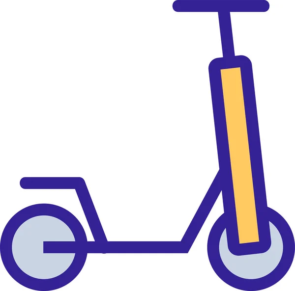 Diverso Icono Patada Scooter — Vector de stock