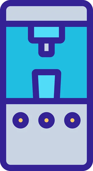 Pictogram Automatische Koeler Dispenser — Stockvector