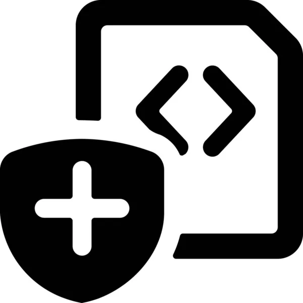 Berkas Kode Simbol Ikon Dalam Gaya Solid - Stok Vektor