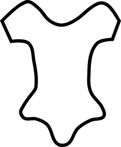 Bikiny Oblečení Kostým Ikona Obrysu Stylu — Stockový vektor