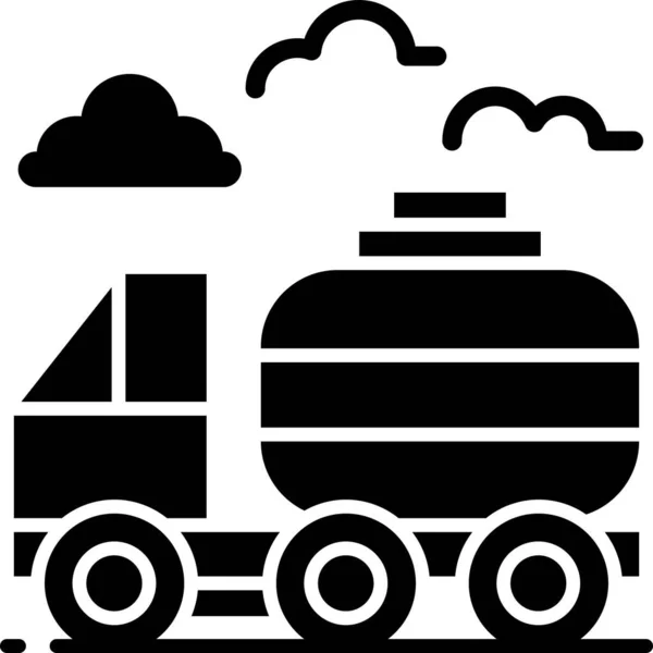 Tanque Transporte Camión Cisterna Icono — Vector de stock