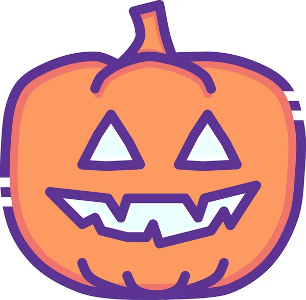 Vela Malvado Icono Halloween Estilo Filledoutline — Vector de stock