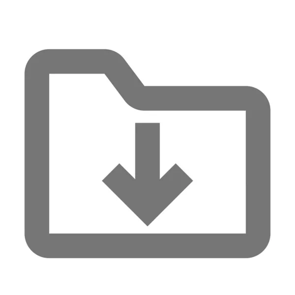 Télécharger Dossier Flèche Icône Dans Style Contour — Image vectorielle