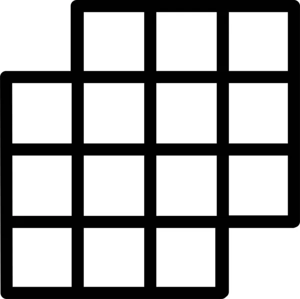 Dat Datatable Grid Icon Stil Contur — Vector de stoc