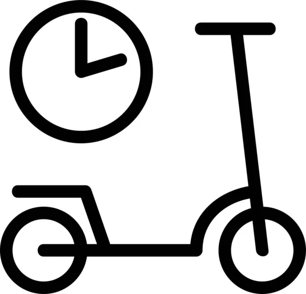 Phone Rent Scooter Icon — Stock Vector