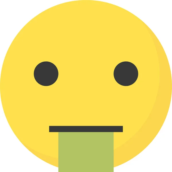 Emoji Emoticon Expression Icon Flat Style — Stockový vektor