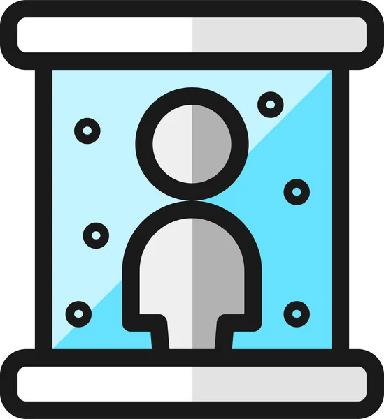 Benutzer Polaroid Filledoutline Icon Filledoutline Stil — Stockvektor