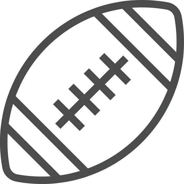 Football American Game Icon Outline Style — Stock Vector