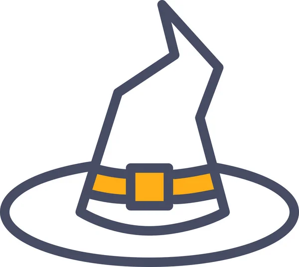 Halloween Hat Hocuspocus Icon Filledoutline Style — Stock Vector