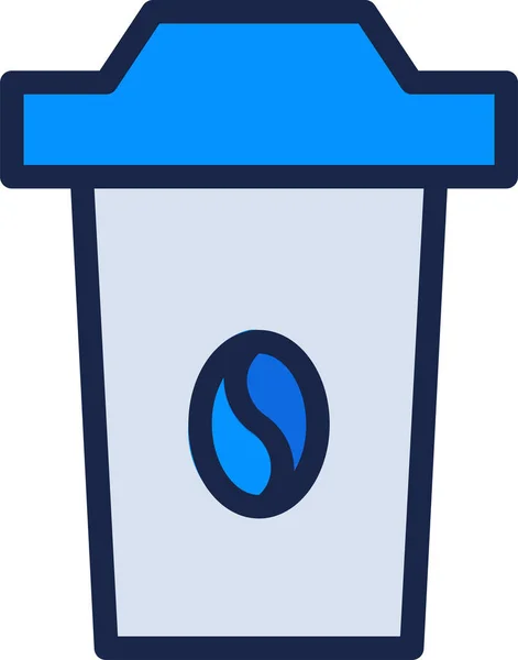 Break Kávézó Kávé Ikon Töltelékvázlat Stílusban — Stock Vector