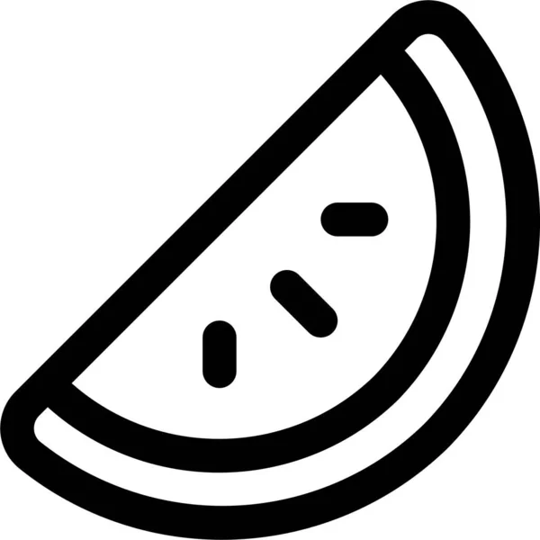 Obst Wassermelonen Koch Ikone Umriss Stil — Stockvektor